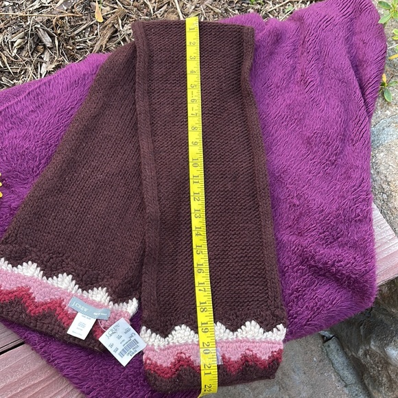 πΊ J.CREW; New with Tags! Hand-Knit, NICE 50% Wool/32% Alpaca/18% Acrylic Scarf - Picture 4 of 6
